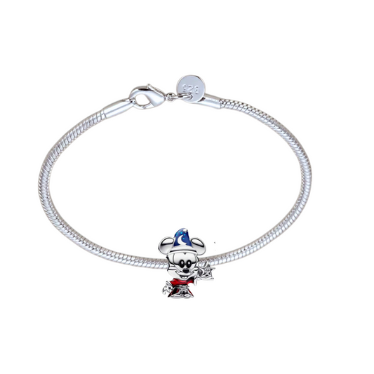 Βραχιόλι με Charms ΜΙΚΥ Disney , ασημί χρώμα ( Silver 925 )