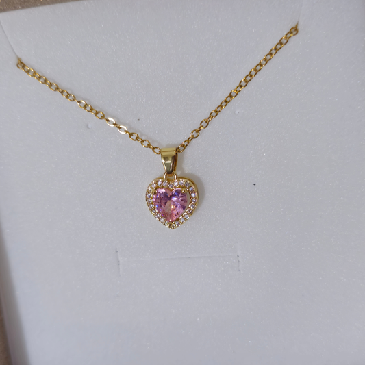 κολιε ροζ καρδια