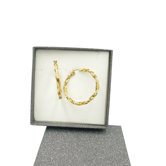 Σκουλαρίκια κρίκοι χρυσοί (stainless steel)