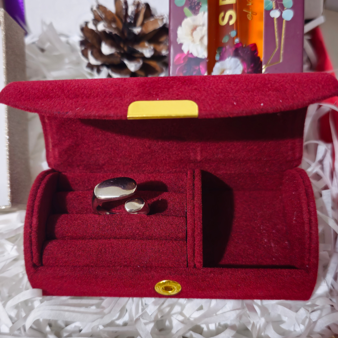 κοσμηματοθηκη μικρη ταξιδιου βαλουδινη κοκκινη