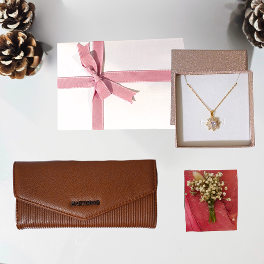 Σετ Γυναικείου Δώρου B2GIFT Καφέ