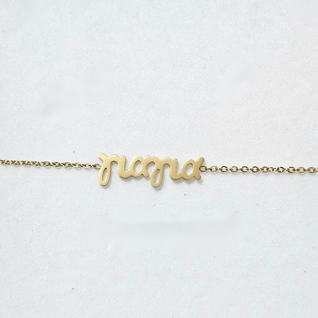 Δώρο για την γιαγιά βραχιόλι απο ανοξηδοτο ατσαλι σε χρυσο χρώμα 