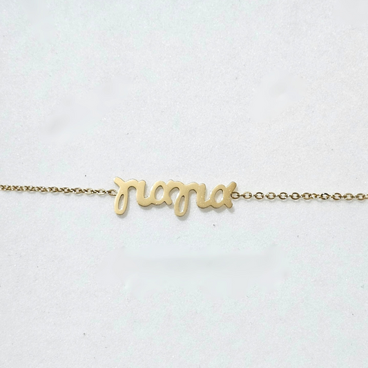 Δώρο για την γιαγιά βραχιόλι απο ανοξηδοτο ατσαλι σε χρυσο χρώμα 