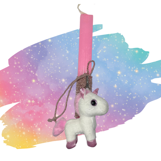 ΛΑΜΠΑΔΑ  ΧΕΙΡΟΠΟΙΗΤΗ " UNICORN" ΡΟΖ ΑΡΩΜΑΤΙΚΗ